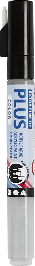 Plus Color Tusch - L 14 5 Cm - Tykkelse 0 7 Mm - Rain Grey - 1 Stk - 5 5 Ml