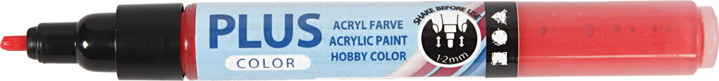 Plus Color Tusch - L 14 5 Cm - Tykkelse 1-2 Mm - Crimson Red - 1 Stk - 5 5
