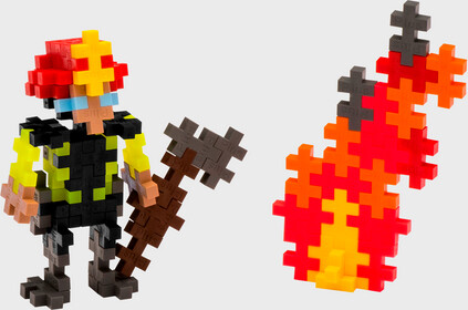 Plus-Plus Brikker - Firefighter Figur - Rør Med 100 Stk