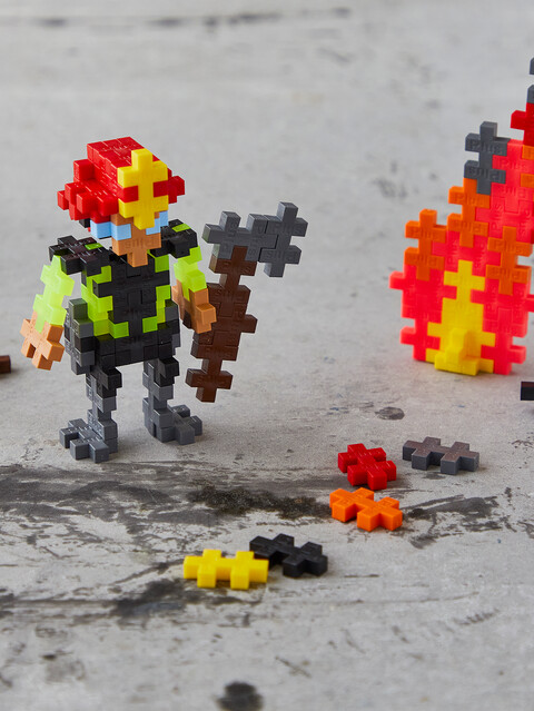 Plus-Plus Brikker - Firefighter Figur - Rør Med 100 Stk
