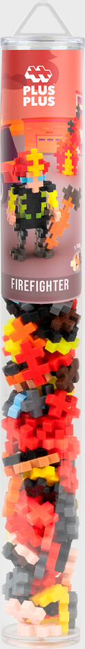 Plus-Plus Brikker - Firefighter Figur - Rør Med 100 Stk