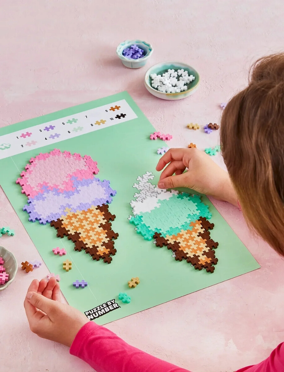 Plus Plus - Puzzle By Number Ice Cream Cones