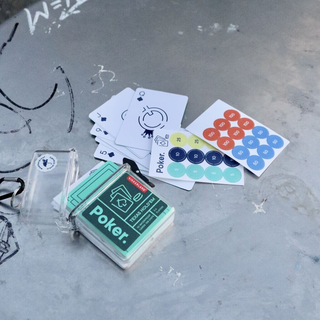 Kikkerland - Poker Rejseudgave Inkl Kort Chips Og Taske