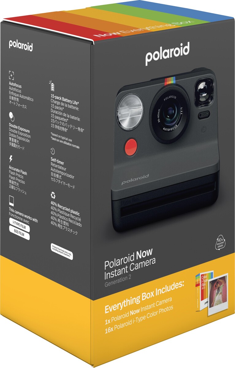 Polaroid - Now Gen 2 E-Box Kamera - Sort