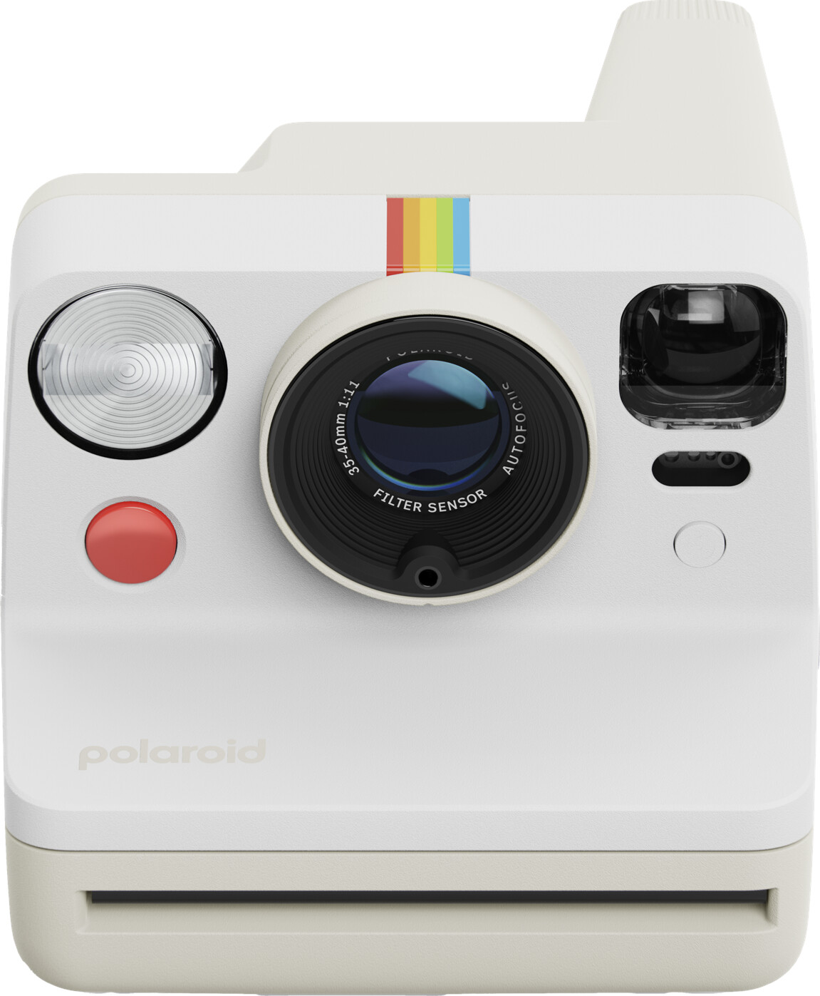 Polaroid - Now Gen 3 Pebble White - Bundle With Color Film 8 Photos