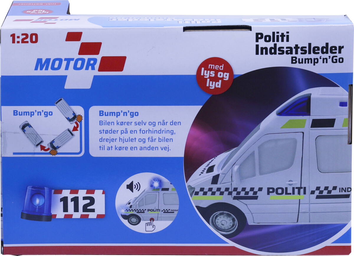 Politibil Legetøj Med Lyd Og Lys