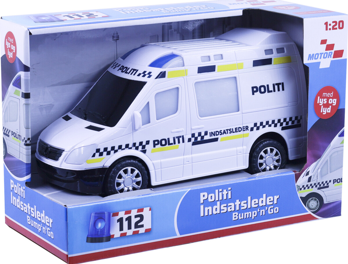 Politibil Legetøj Med Lyd Og Lys