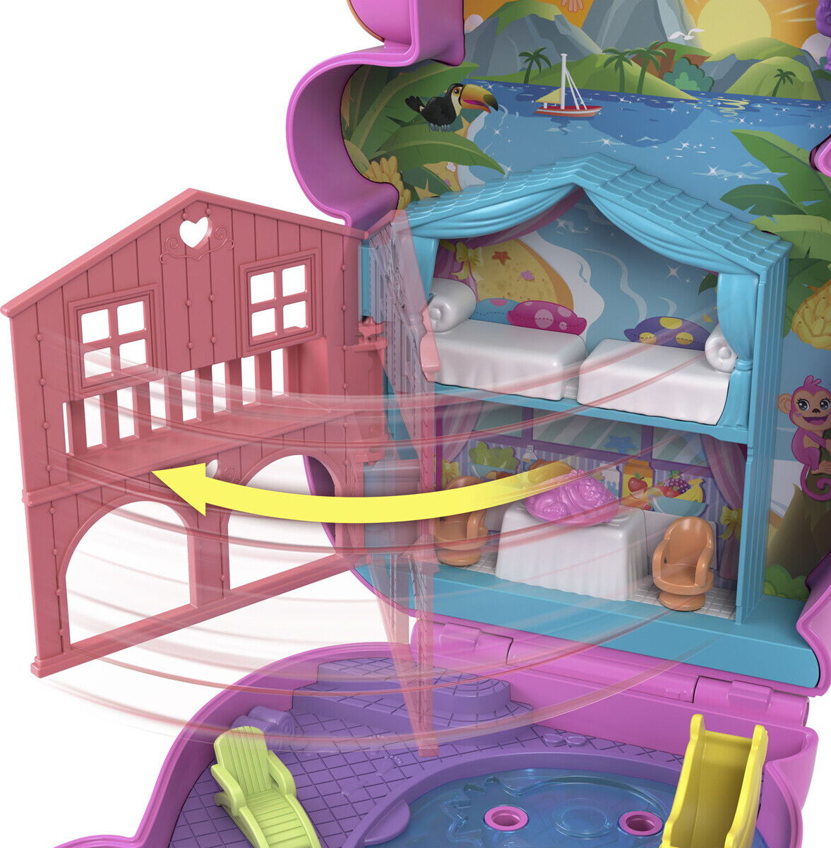 Polly Pocket - Adventures In Rio - Momma Monkey Baby - Mattel