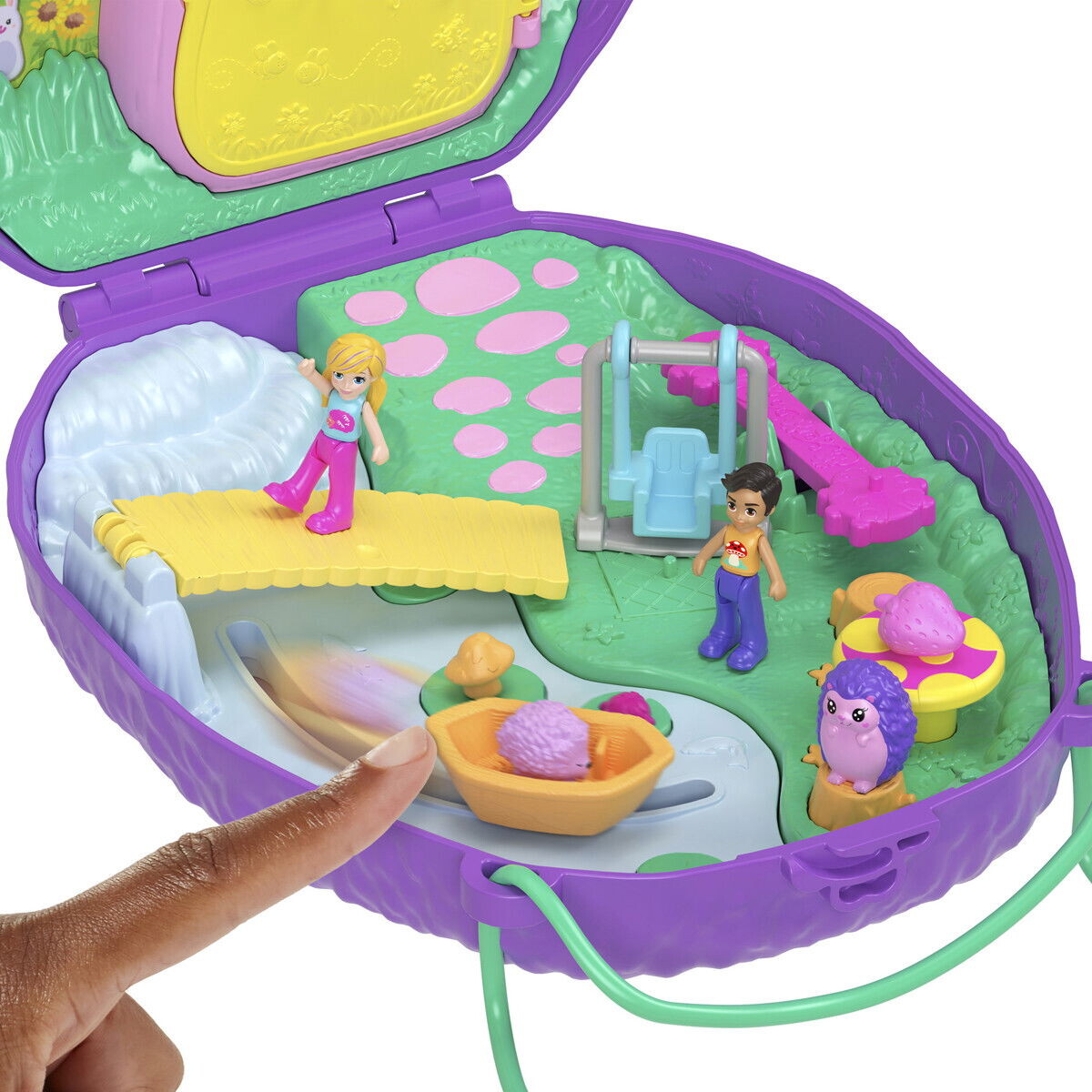 Polly Pocket - Hedgehog Mom Baby - Figur Sæt - Mattel Jbj91