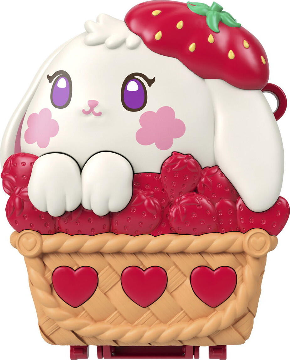 Polly Pocket - Core Compact Strawberry Bunny Basket - Mattel