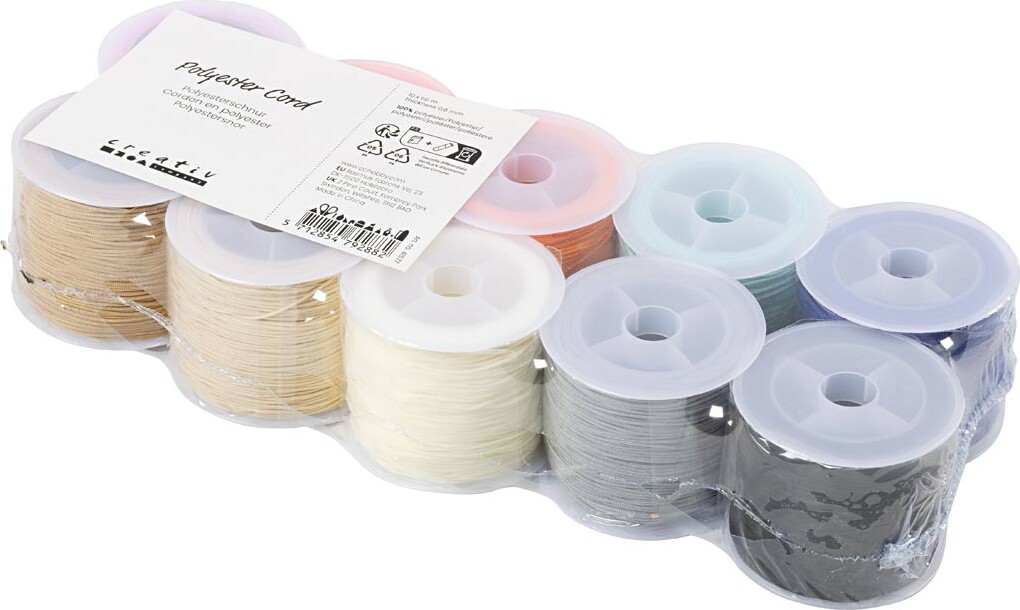 Polyester Snor - Tykkelse 0 6 Mm - Colorful - 10X50 M