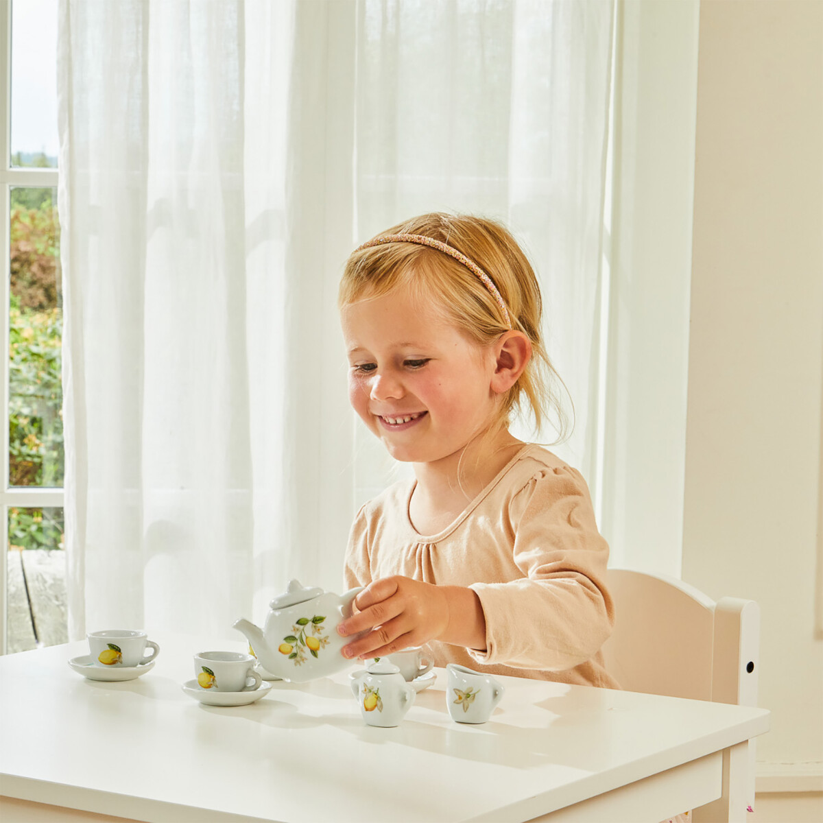 Testel Til Børn - Porcelæn - 12 Dele - Citron Tema - Barbo Toys