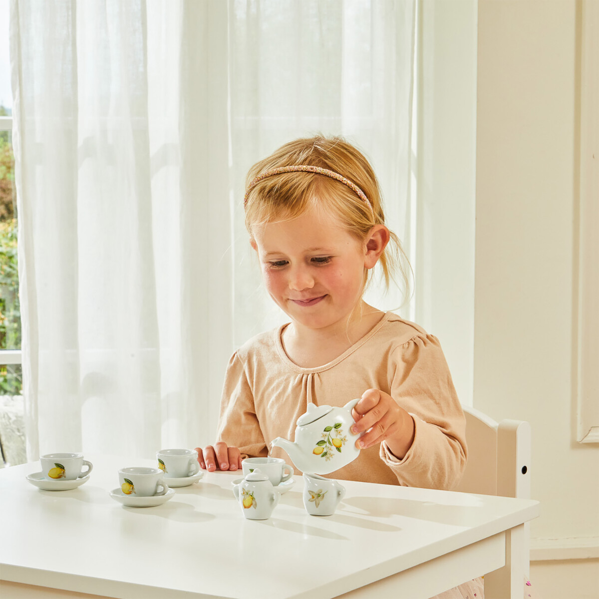 Testel Til Børn - Porcelæn - 12 Dele - Citron Tema - Barbo Toys