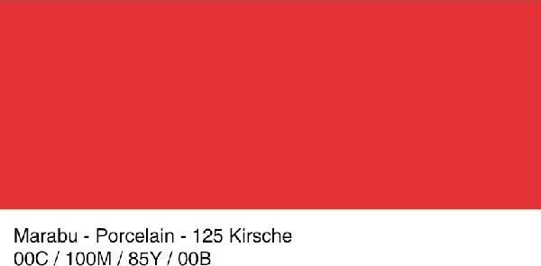Glas Og Porcelænsmaling - Kirsebær Rød - Porcelain Glass Glossy - 15 Ml