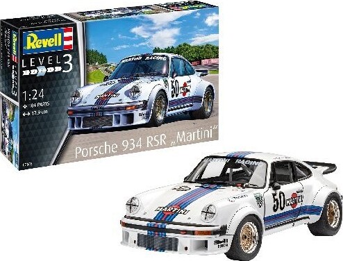 Revell - Porsche 934 Martini Bil Byggesæt - 1 24 - Level 3 - 07685