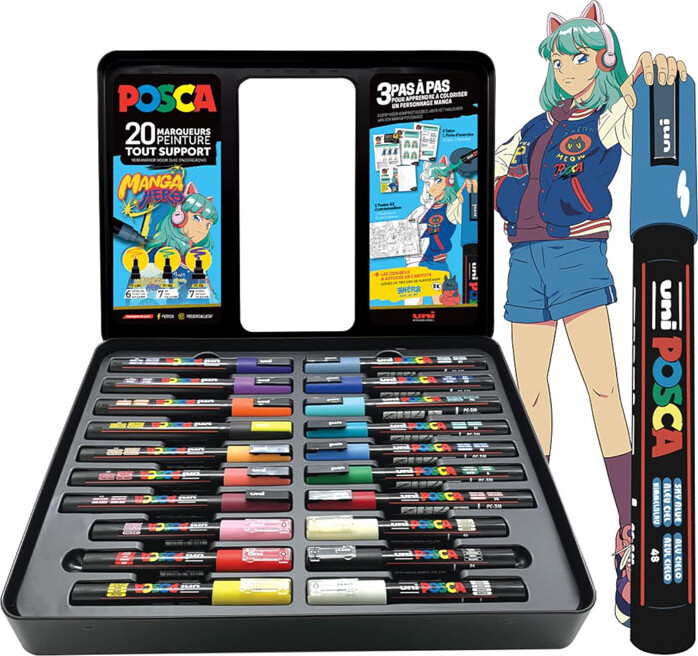 Posca - 20 Paint Markers - Tusser Til Alle Overflader - Manga Hero