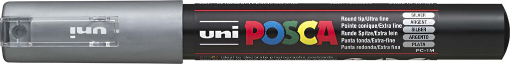 Posca Tusch - Nr Pc-1M - Tykkelse 0 7 Mm - Sølv