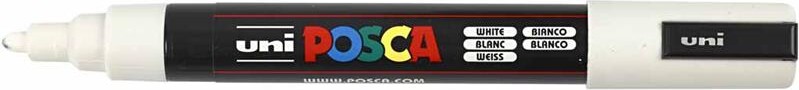 Posca Tusch - Nr Pc-5M - Tykkelse 2 5 Mm - Hvid