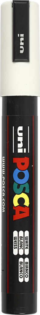 Posca Tusch - Nr Pc-5M - Tykkelse 2 5 Mm - Hvid