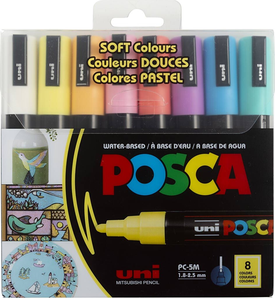 Posca Pastel Tusser - Uni - Pc-5M - 2 5 Mm - Medium - 8 Stk