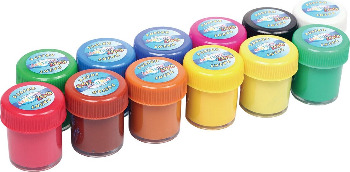 Poster Paints 12 Stk 20 Ml - Dåser Assorterede - Centrum