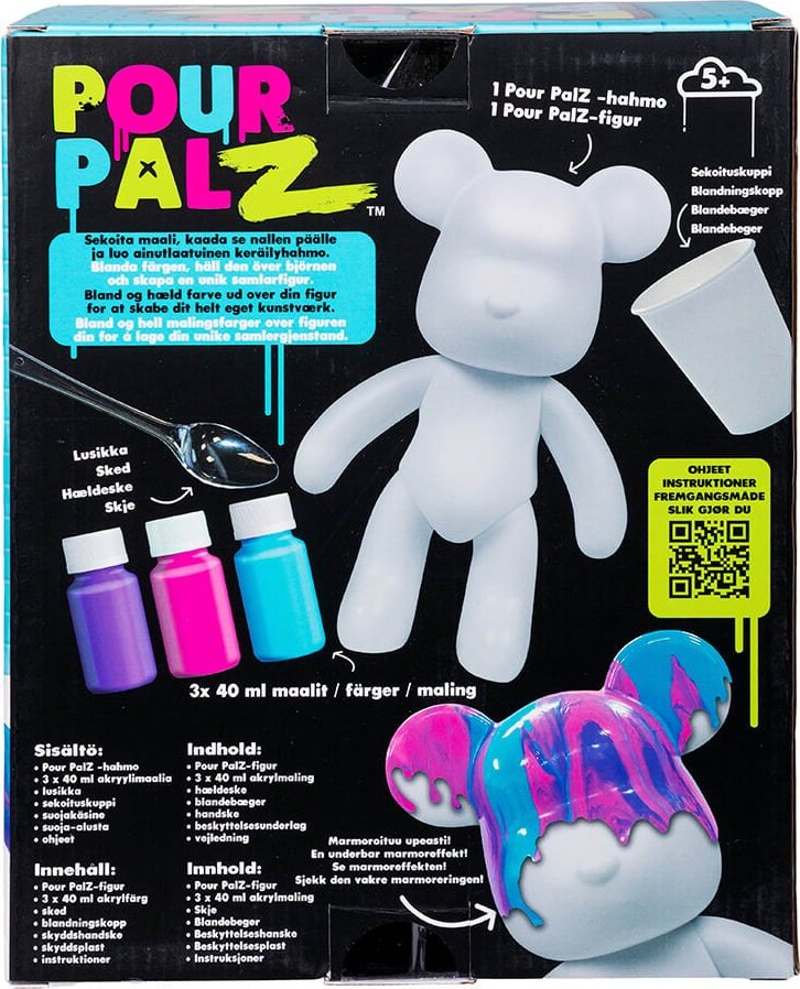 Pour Palz - Diy Paint Bear Collectible - Berry Blast