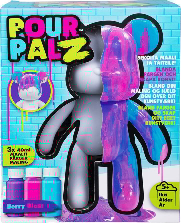 Pour Palz - Diy Paint Bear Collectible - Berry Blast