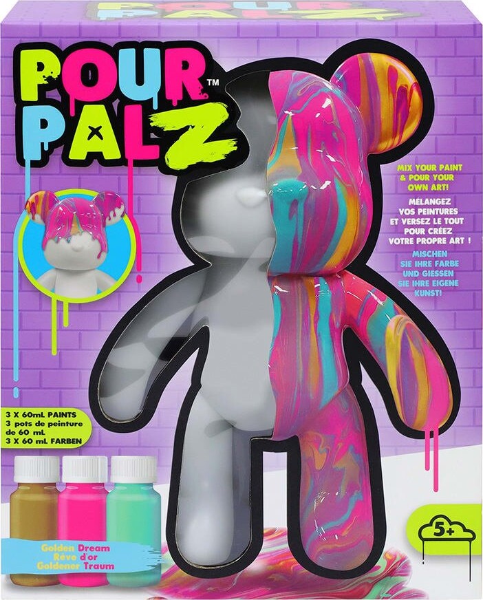 Pour Palz - Diy Paint Bear Collectible - Golden Dream