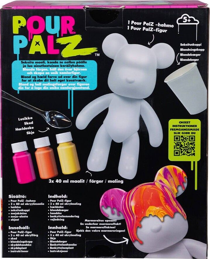 Pour Palz - Diy Paint Bear Collectible - Mango Sunset