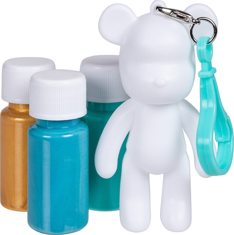 Pour Palz - Diy Paint Bear Keyring 33130154