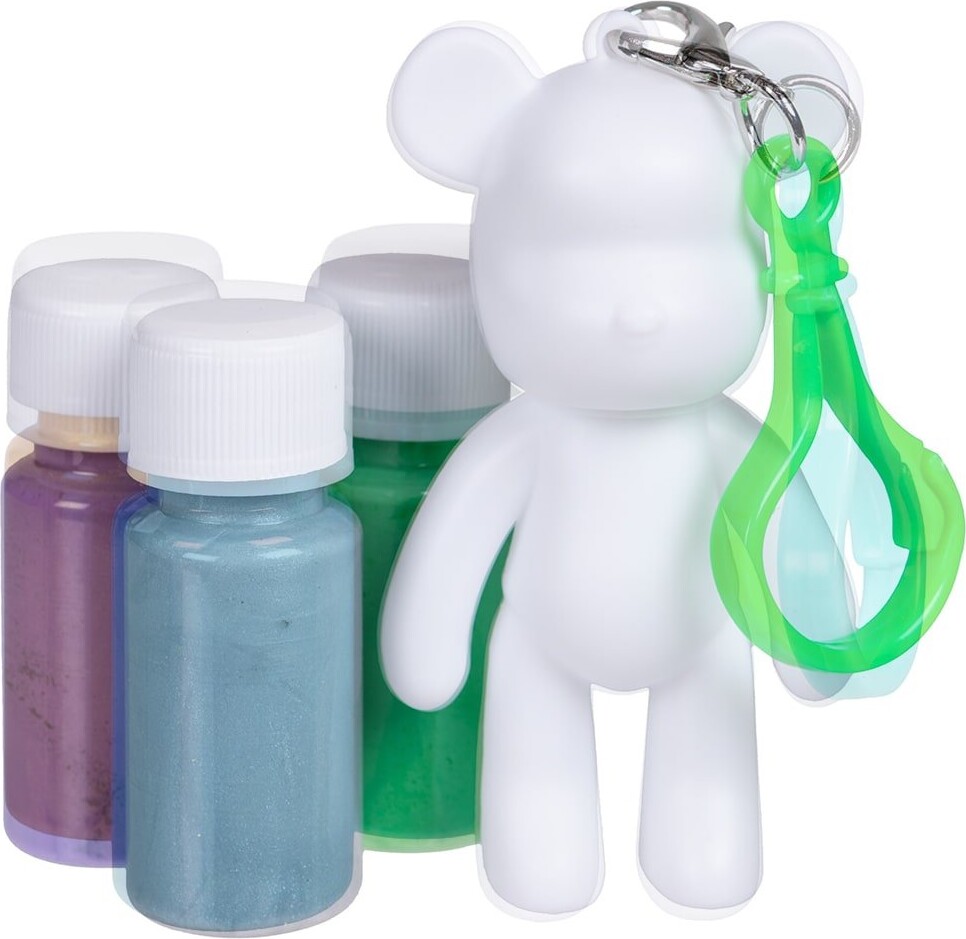 Pour Palz - Diy Paint Bear Keyring 33130154
