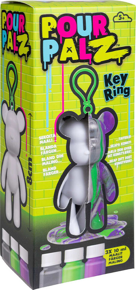 Pour Palz - Diy Paint Bear Keyring 33130154