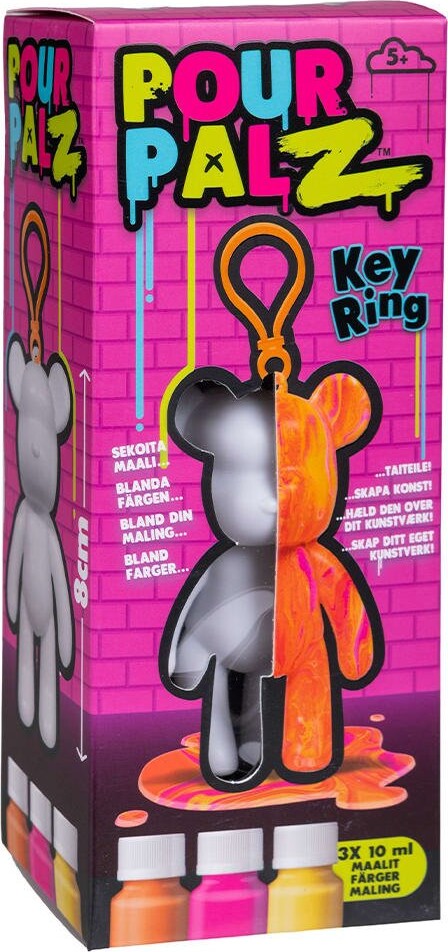 Pour Palz - Diy Paint Bear Keyring 33130154