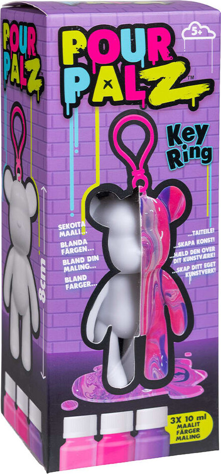 Pour Palz - Diy Paint Bear Keyring 33130154