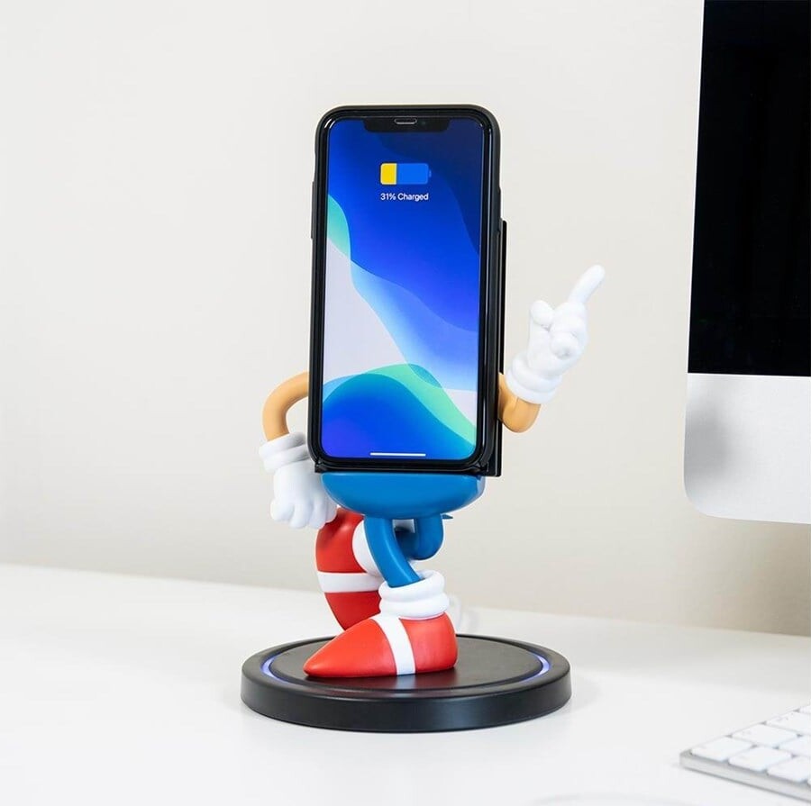 Power Idolz - Sonic The Hedgehog Wireless Charging Dock - Trådløs Oplader
