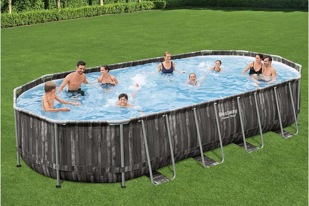 Bestway - Power Steel Oval Pool - 732X366X122 Cm - 5611T