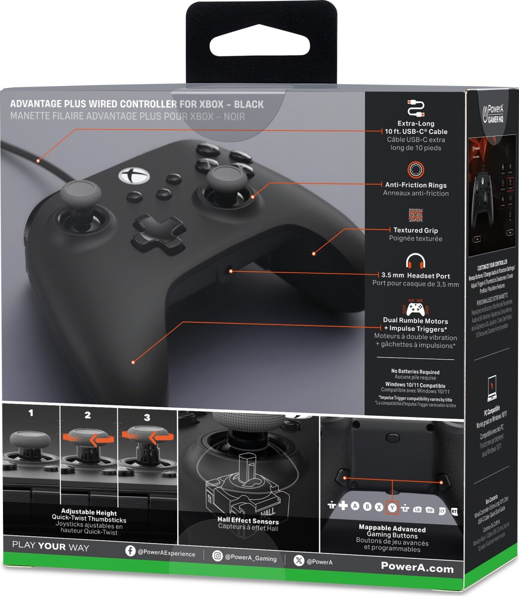 Powera Advantage Plus Wired Controller For Xbox Series X - S - Black