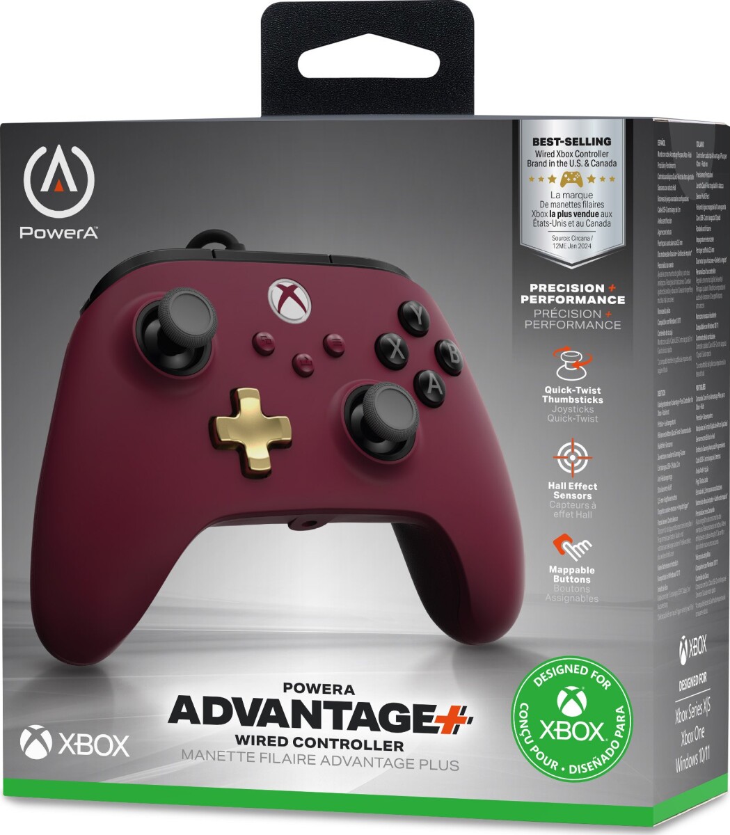 Powera - Advantage Plus Wired Controller - Ruby - Redblack