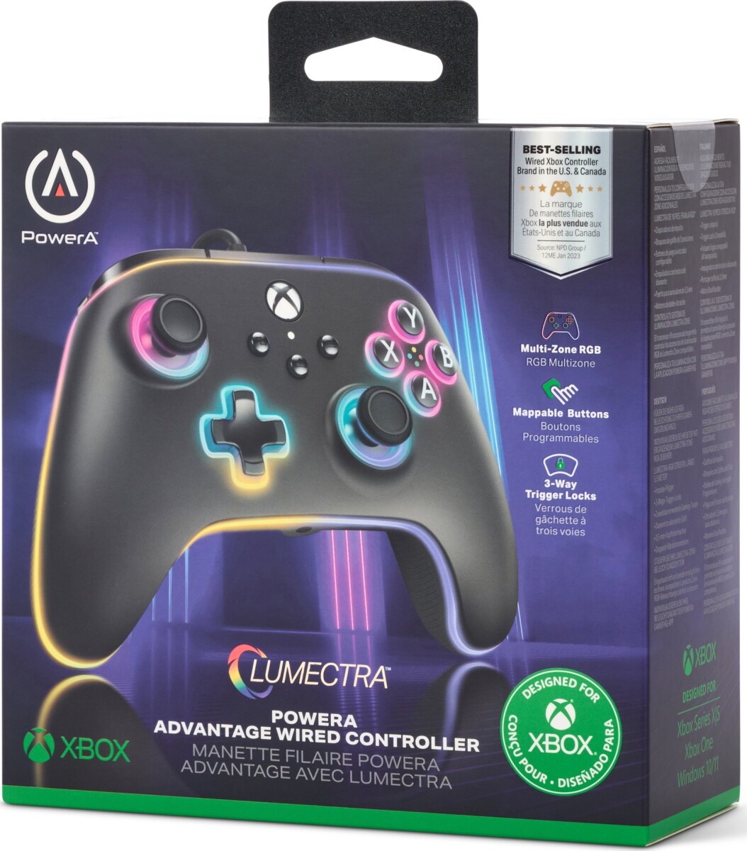Powera Advantage Wired Controller - Xbox Series Xs - M Lumectra - Black