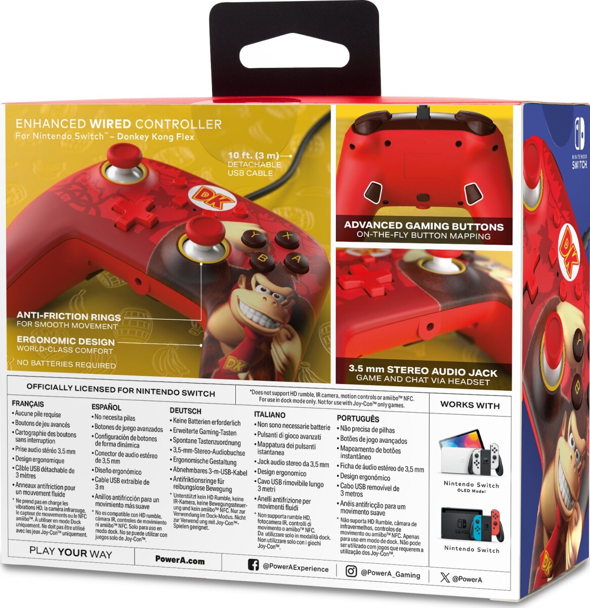 Powera Enhanced Wired Controller - Donkey Kong Flex Nintendo Switch