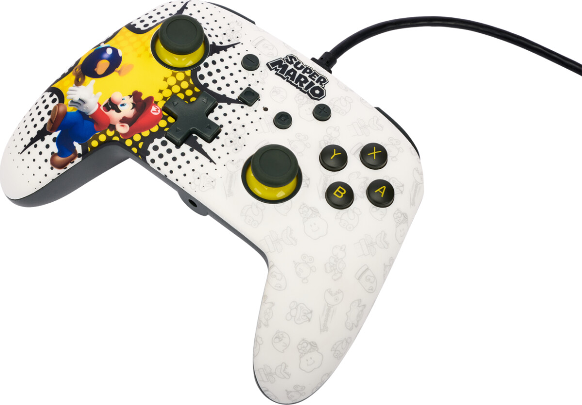 Powera Enhanced Wired Controller For Nintendo Switch - Bob-Omb Blast