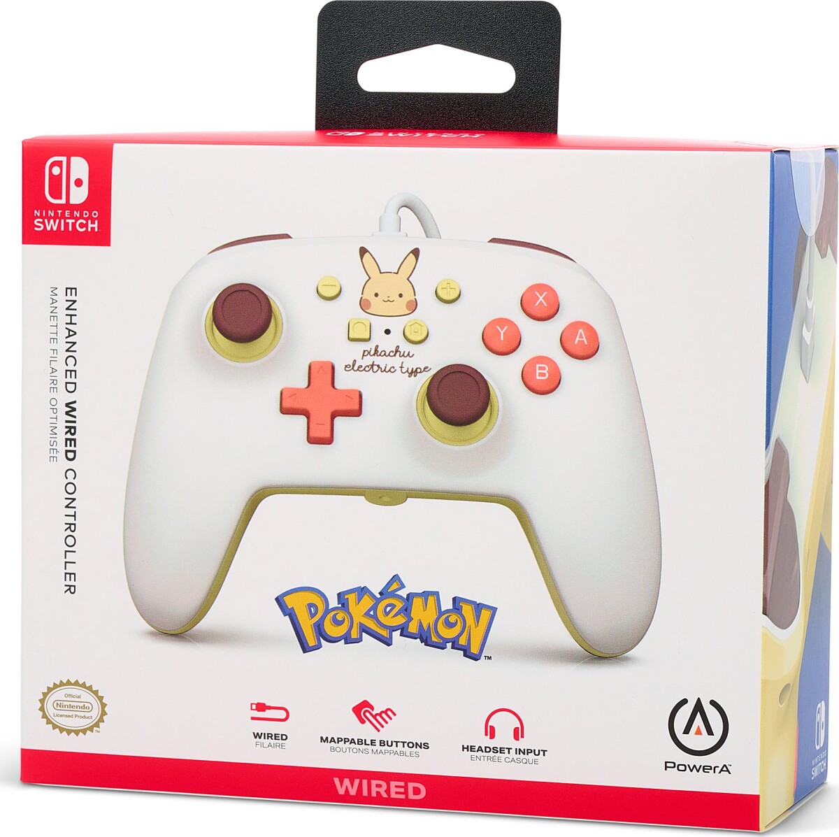Powera - Enhanced Wired Controller Til Nintendo Switch - Pikachu