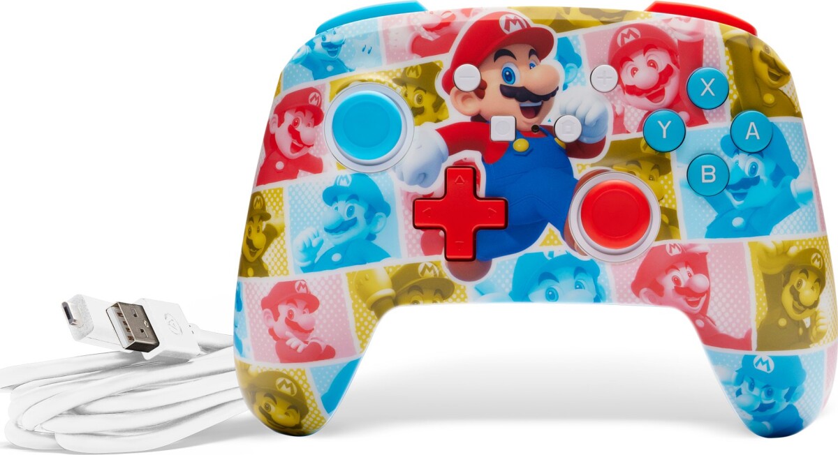 Powera Enhanced Wired Controller - Mario Hero Reel Nintendo Switch