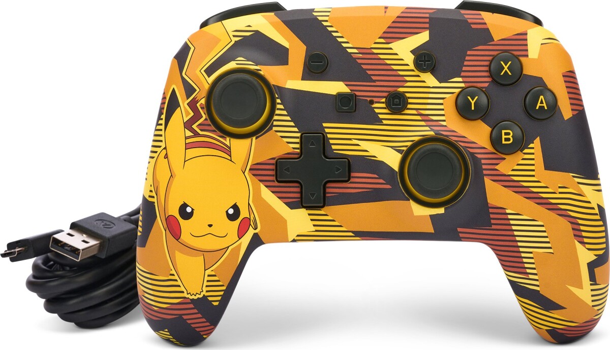 Powera Enhanced Wired Controller - Nintendo Switch - Camo Storm Pikachu