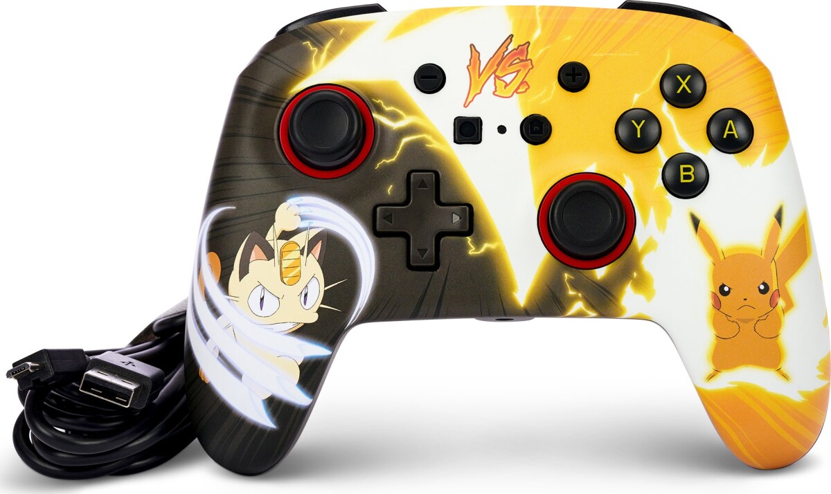 Powera Enhanced Wired Controller - Nintendo Switch - Pikachu Vs Meowth