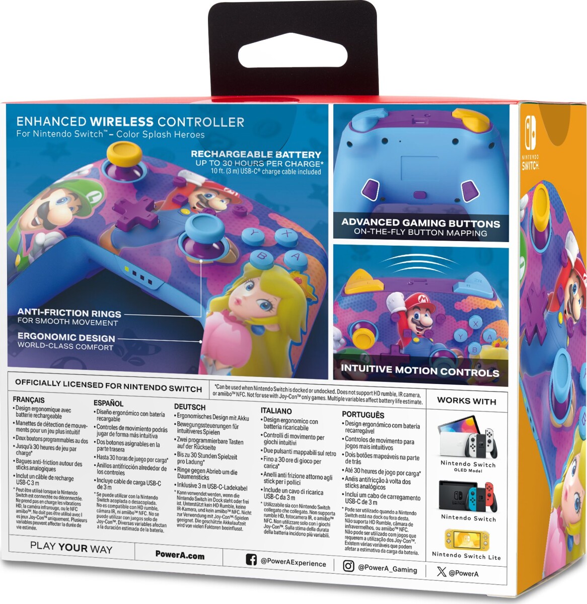 Powera Enhanced Wireless Controller - Color Splash Heroes Nintendo Switch