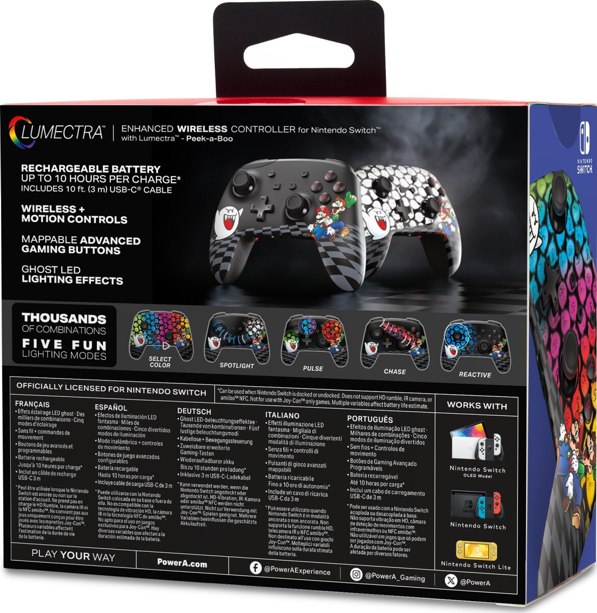 Powera Enhanced Wireless Controller For Nintendo Switch With Lumectra -