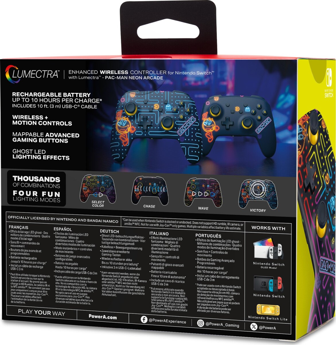 Powera Enhanced Wireless Controller For Nintendo Switch With Lumectra - Pac