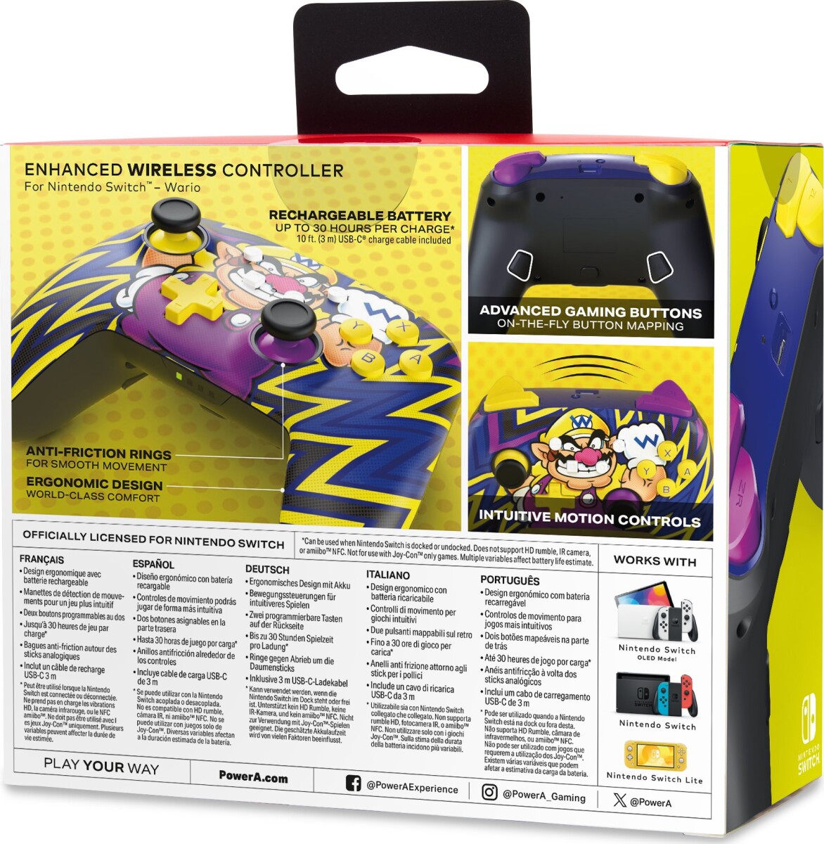 Powera Enhanced Wireless Controller - Wario Nintendo Switch