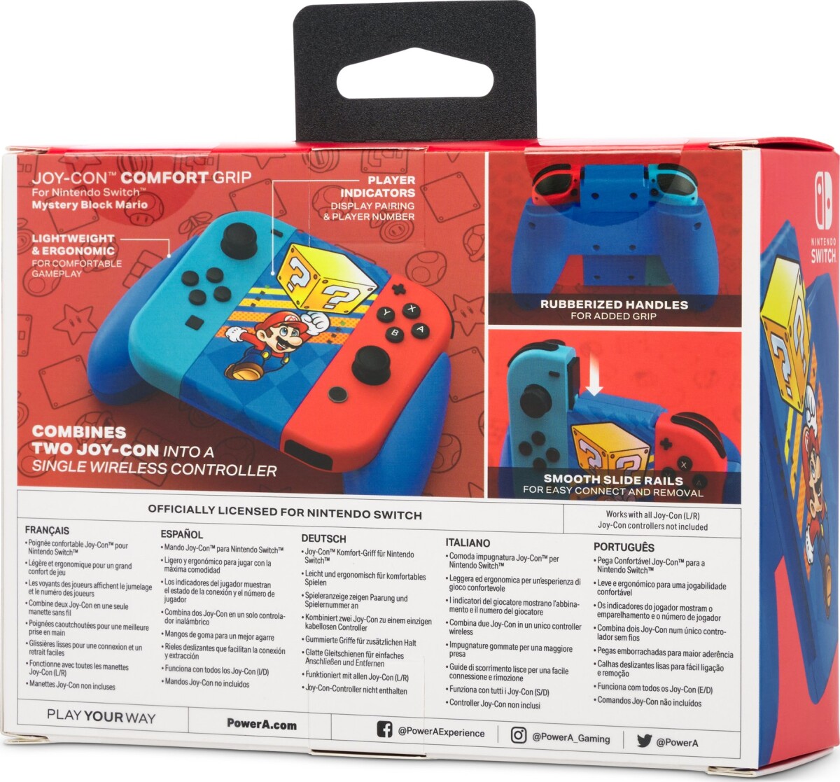 Powera Joy-Con Comfort Grip - Mystery Block Mario Nintendo Switch